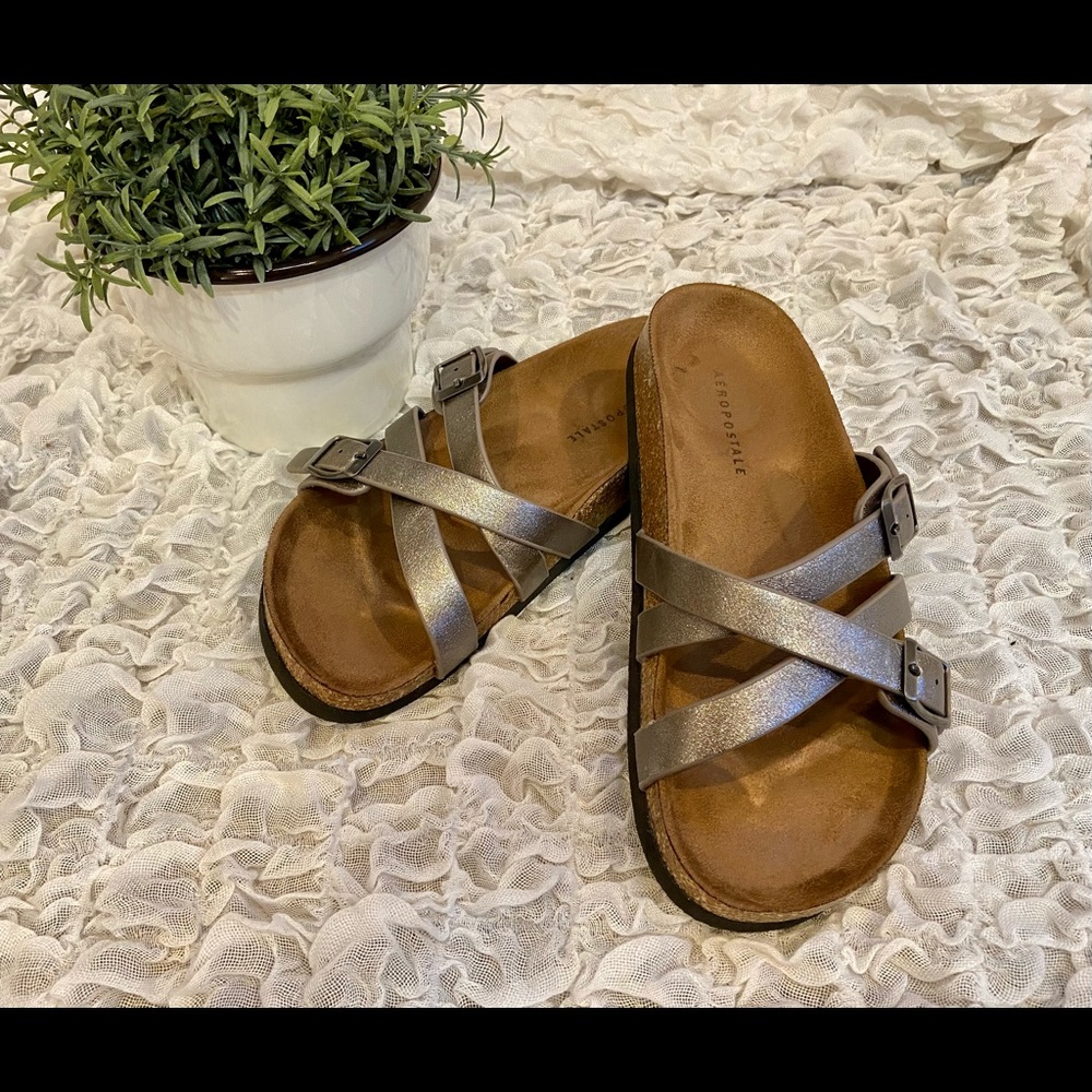 Aeropostale Strappy Sandals Arch Support Slides